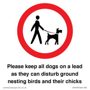 Please keep all dogs on a lead as they can disturb ground nesting birds and their chicks